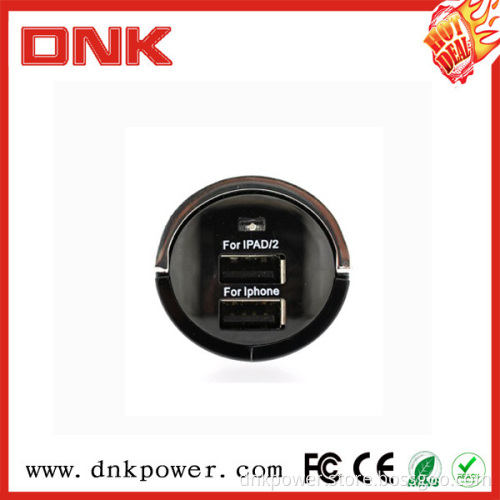 2014 OEM CE New Colorful 2 Ports USB Car Charger for Phone/ Tablet PC